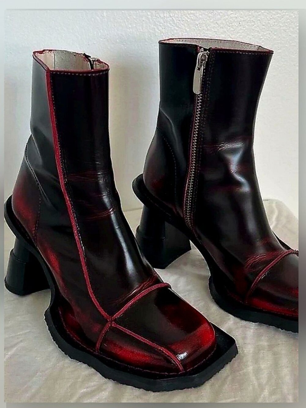 Henrik Vibskov Elle Driver Heel in Red Brush Off